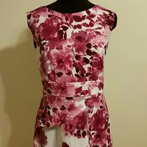 Connected apparel pink and white dress size 12